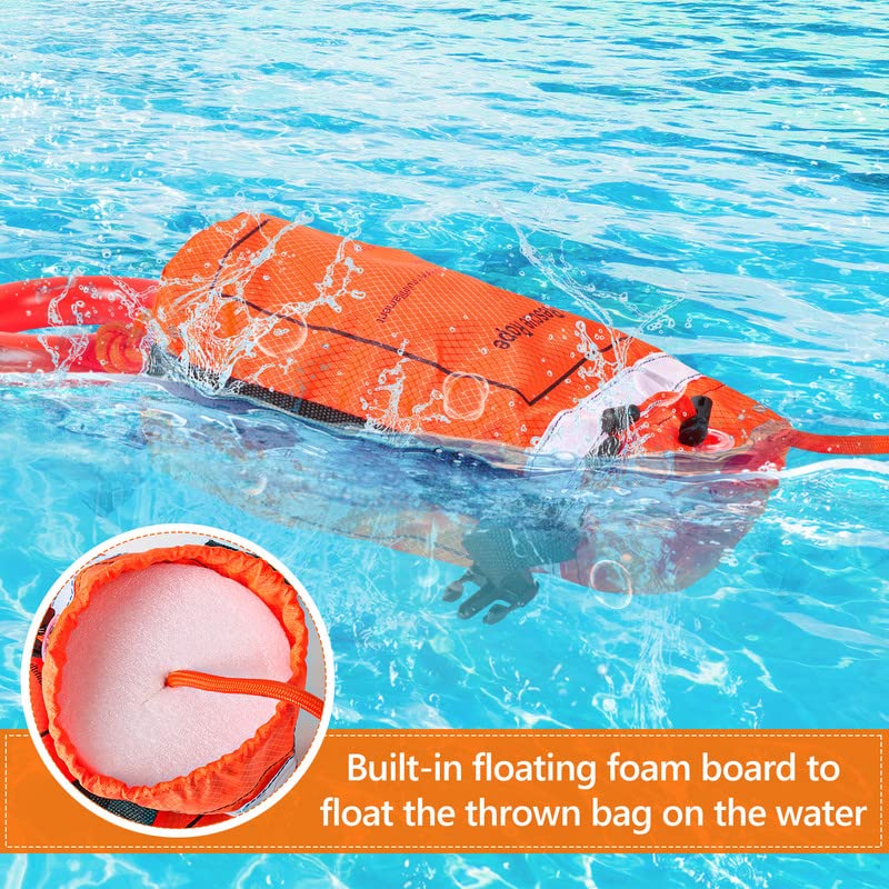 AnKun Water Rescue Throw Bag with 98FT Length of Rope in 3/10In Tensile Strength Rated to 1844lbs, Emergency Rescue Rope for Kayaking, Boating, Fishing, Rafting, High Visibility Safety Equipment | The Storepaperoomates Retail Market - Fast Affordable Shopping