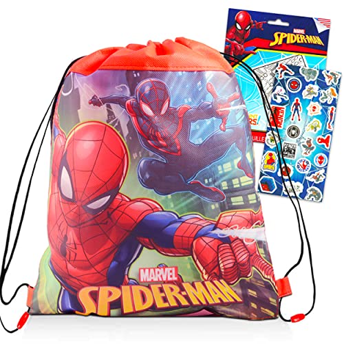 Marvel Spiderman Travel Bag Bundle 4 Pack Spiderman Activity Set – Spiderman Travel Set with Coloring Books, Games, and Spiderman Stickers
