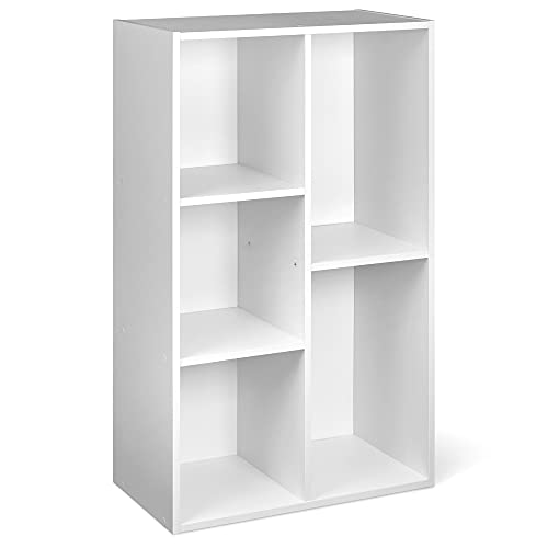 Amazon Basics 5-Cube Organizer Bookcase, White