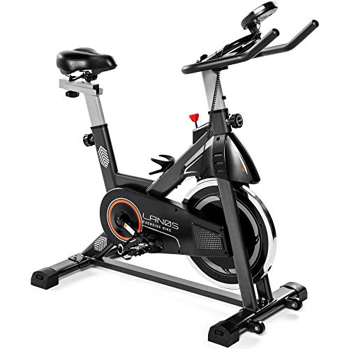 Lanos Exercise Bike, Stationary Bike for Indoor Cycling | The Perfect Exercise Bikes for Home Gym | Indoor Exercise Bike for Men and Women | Stationary Bike | Comfortable Seat Cushion, Silent Belt Drive, iPad Holder