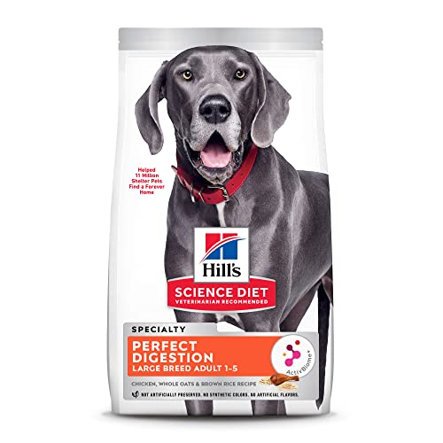 Hill’s Science Diet Adult Large Breed Dog Dry Food, Perfect Digestion, Chicken Recipe, 22 lb. Bag