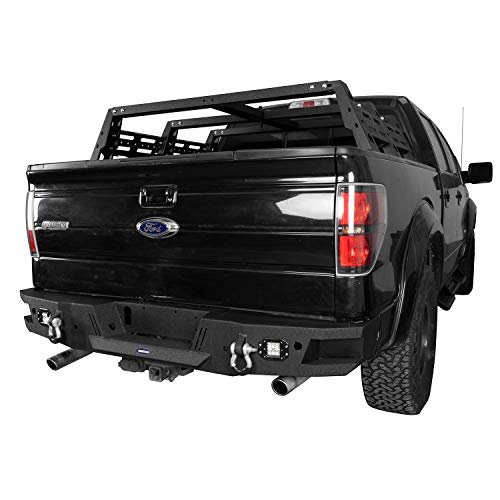 Hooke Road for Ford F150 09-14 Steel Front Winch Bumper + Rear Bumper Compatible with F-150 2009 2010 2011 2012 2013 2014 (Excluding Raptor) Pickup Truck | The Storepaperoomates Retail Market - Fast Affordable Shopping