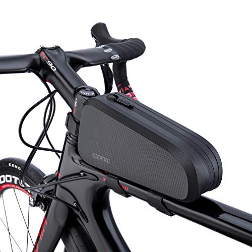 CXWXC Bike Accessories Top Tube Bag for Men Women – Mount Front Frame Bike Bags for Road/Mountain Bike – Waterproof Cycling Phone Pouch Bicycle Bag