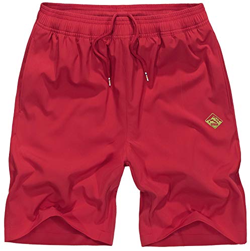 Vcansion Men’s Outdoor Lightweight Hiking Shorts Quick Dry Sports Casual Shorts Skateboard Shorts Red Tag 3XL/37-38