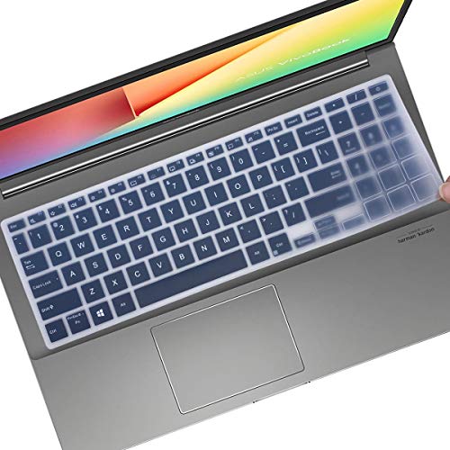 Keyboard Cover for 15.6″ ASUS VivoBook S15 S533 S533EA S533FA, VivoBook 15 K513 F513 X513 S513 S513IA M513, ASUS E510MA L510 L510MA-DS04, ZenBook Pro 15 UX535 15.6″ Laptop US Keyboard Cover-Clear