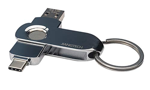 JIANGTECH USB Drive for PC and Android, Enctypted by Fingerprint, Support USB 3.0 (64GB)
