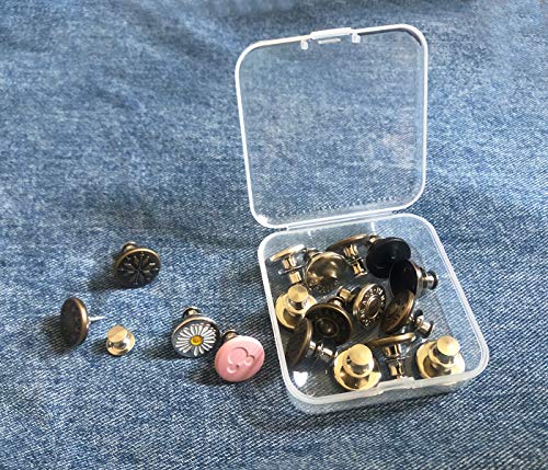 Adjustable Jeans Button Pins Instant, Zehhe 16 Sets Button Pins for Jeans No Sew Detachable Pants Waist Instant Button in Seconds DIY(17mm) | The Storepaperoomates Retail Market - Fast Affordable Shopping