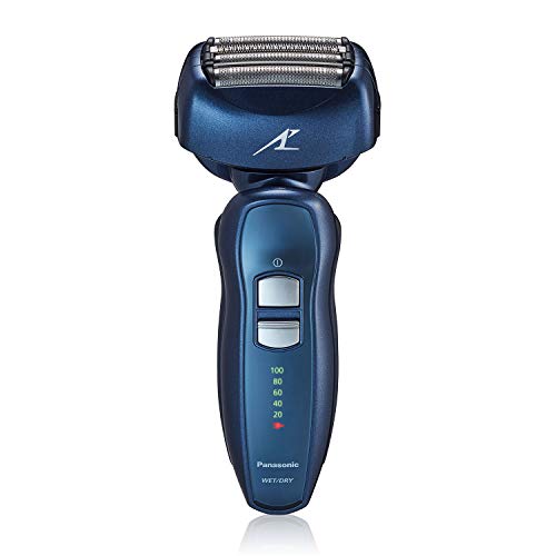 Panasonic Arc4 Electric Razor for Men 4Blade Electric Shaver with Popup Trimmer Rechargeable Wet Dry Foil Shaver, Blue, 1 Count
