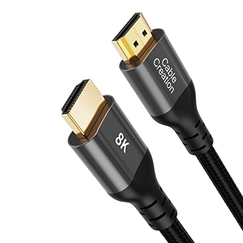 CableCreation 8K HDMI 2.1 Cable, HDMI for PS4 (48Gbps, 8K@60Hz) – 3.3 Feet, Xbox Series X HDMI Cable, eARC HDR HDCP 2.2 2.3