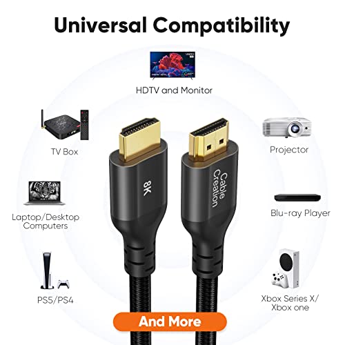 CableCreation 8K HDMI 2.1 Cable, HDMI for PS4 (48Gbps, 8K@60Hz) – 3.3 Feet, Xbox Series X HDMI Cable, eARC HDR HDCP 2.2 2.3 | The Storepaperoomates Retail Market - Fast Affordable Shopping