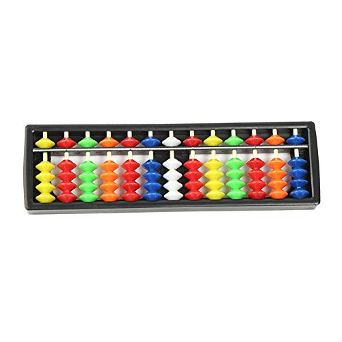 Nicedea Abacus Arithmetic Soroban Calculating Tool 13 Rods with Colorful Beads Great Educational Tool for Kids 1pc