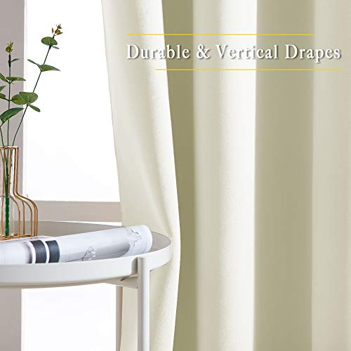 NICETOWN Bedroom Curtains Room Darkening Draperies – Grommet Top Beige Thermal Insulated Energy Saving Privacy Drapes for Apartment/Home Office, 2 Panels, W52 x L63 | The Storepaperoomates Retail Market - Fast Affordable Shopping