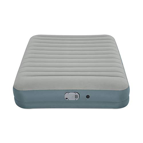 Bestway AlwayzAire 14″ Inflatable Air Mattress 2 Person Queen-Sized Indoor Bed with Rechargeable USB Electric Built-In Pump, Gray