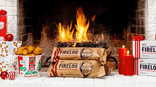 KFC Limited-Edition 11 Herbs & Spices Fire Starter Log by Enviro-Log – 100% Recycled Wax Cardboard Fire Log 2 Pack