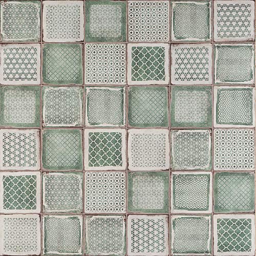 Santa Fe Deco Green 7.87 in. x 7.87 in. Matte Porcelain Floor and Wall Tile (24 Pieces 10.32 Sq. Ft. / Case)