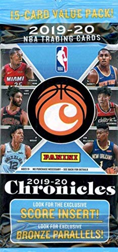 2019/20 Panini Chronicles NBA Basketball VALUE pack (15 cards/pk)