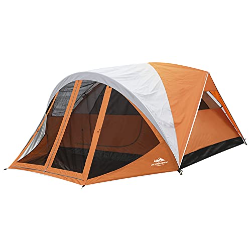 AsterOutdoor Camping Dome Tent 6 Person with Screen Room & Removable Rain Fly, Large Screen Room Porch, Waterproof, Easy Setup for Family Camping, Backpacking, Hiking, Adventure