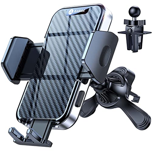 andobil Car Vent Phone Holder Mount [Upgraded Steel Hook, 3-Point Stable] Universal Vent Clip Cell Phone Holder Compatible with iPhone 14 Pro Max, Plus, 13, 12, S22, S21 etc, 360 Adjustable Holder