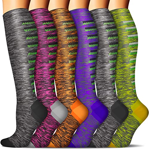 Diu Life Graduated Copper Compression Socks for Women Men Circulation 20-30mmhg-Best Support for Running,Nursing,Hiking