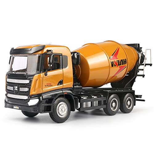 duturpo 1/50 Scale Metal Diecast Cement Mixer Toy Truck, Metal Construction Vehicles Trucks Model Toy for Boys Kids