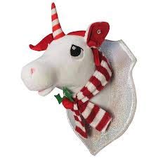 Home Accents Christmas Animated Trophy Unicorn Head Sings and Says Phrases Wall Hanging