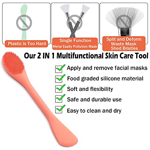 RamPula Silicone Face Mask Brush, Face Scrubber for Gentle Exfoliating & Hairless Moisturizers Applicator Tools for Apply Mud, Clay, Charcoal Mixed Mask, Cream, Lotion | The Storepaperoomates Retail Market - Fast Affordable Shopping