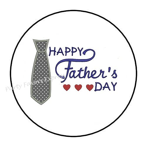 Happy Father’s Day Stickers Envelope Seals Labels 1.5″ Round (60)