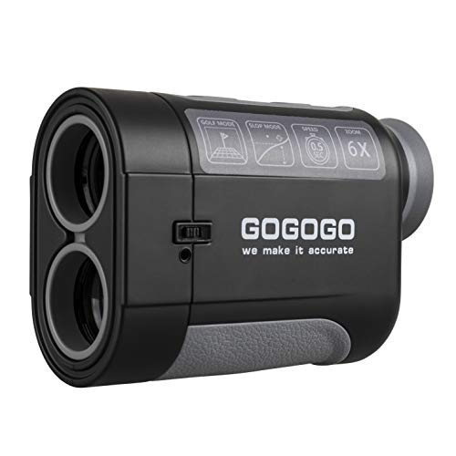 Gogogo Sport Vpro Laser Golf/Hunting Rangefinder, 6X Magnification Clear View 650/1200 Yards Laser Range Finder, Lightweight, Slope Function, Pin-Seeker & Flag-Lock & Vibration (GS06)
