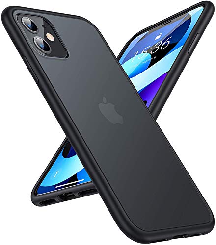 TORRAS 𝗨𝗽𝗴𝗿𝗮𝗱𝗲𝗱 iPhone 11 Phone Case, Shockproof iPhone 11 Case, Military Grade Drop Protection, Protective Hard Back Slim Translucent Case for iPhone 11 6.1”, Frosted Black-Guardian Series