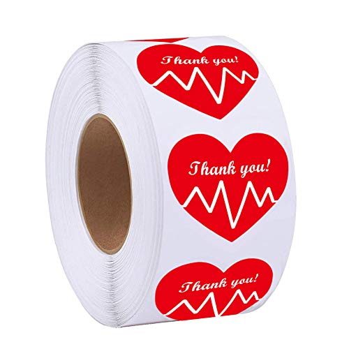 Happy Nurse Day Labels Healthcare Workers Thank You Envelope Seal Stickers,Appreciation Stickers for Nurses,Doctors,1.5 Inch,500 Pcs Per Roll