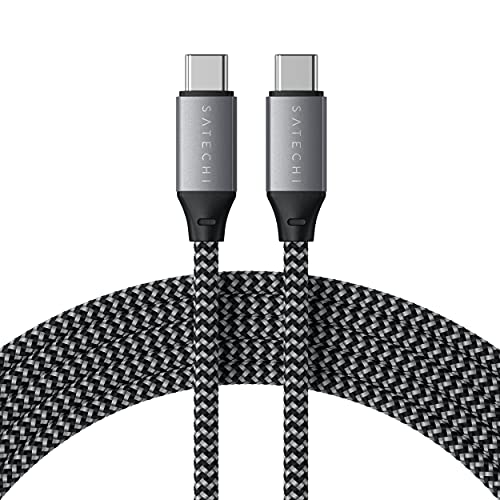 Satechi USB-C to USB-C 100W Charging Cable for USB Type-C Devices – 6.5 Feet (2 Meters) – Compatible with 2020/2019 MacBook Pro, 2020/2018 iPad Pro, 2020/2018 MacBook Air