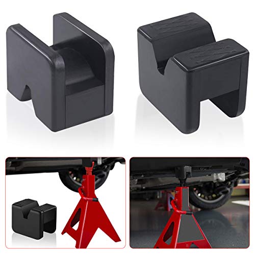 Jack Pad Adapter Rubber, Jack Stands Universal Rubber Pads for Hi Lift Steel Car Jack Stand, Frame Rail Jack Pinch Weld Protector – 2 Pack