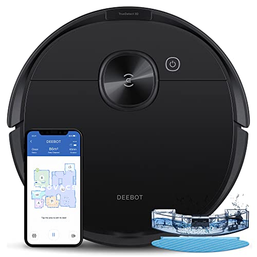 ECOVACS Deebot N8 Pro Robot Vacuum and Mop, Strong 2600Pa Suction, Laser Based LiDAR Navigation, Smart Obstacle Detection, Multi-Floor Mapping, Fully Customized Cleaning, Self Empty Station Compatible