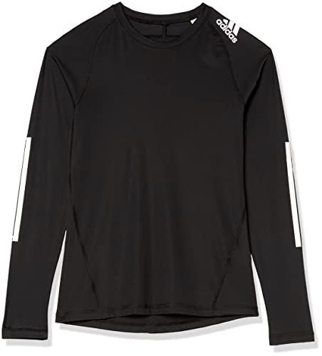 adidas Boys’ Hockey Base-Layer Shirt, Black, Large