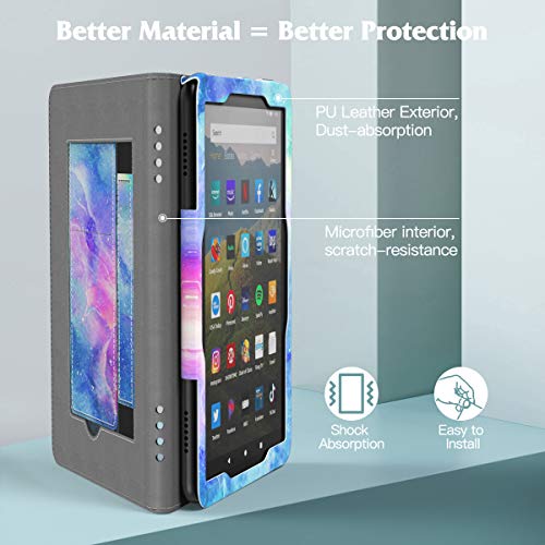 TiMOVO Case for All-New Kindle Fire HD 8 Tablet and Fire HD 8 Plus (10th Generation, 2020 Release), Vertical and Horizontal Kick Stand Cover with Auto Wake/Sleep, Card Slot, Hand Strap, Dreamy Nebula | The Storepaperoomates Retail Market - Fast Affordable Shopping