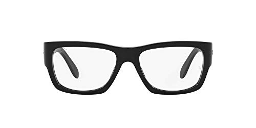 Ray-Ban RX5487 Nomad Wayfarer Square Prescription Eyeglass Frames, Black/Demo Lens, 54 mm