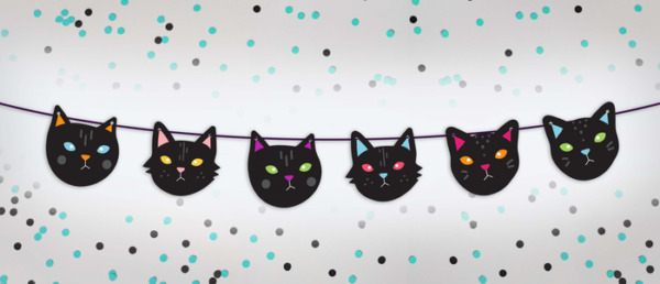 Printable Black Cats Banner Kit – DIY Halloween Decor