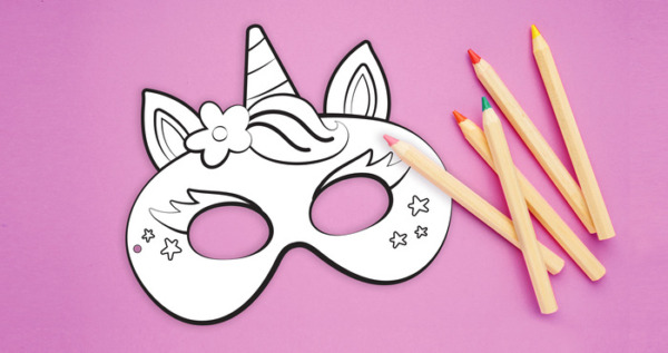 Printable Color Your Own Unicorn Mask Kit – DIY Activity Great For Parents or Teachers!