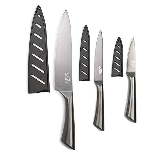 Luxury Carbon Stainless Steel Knife Set 3pc.- Thyme & Table, TT0031