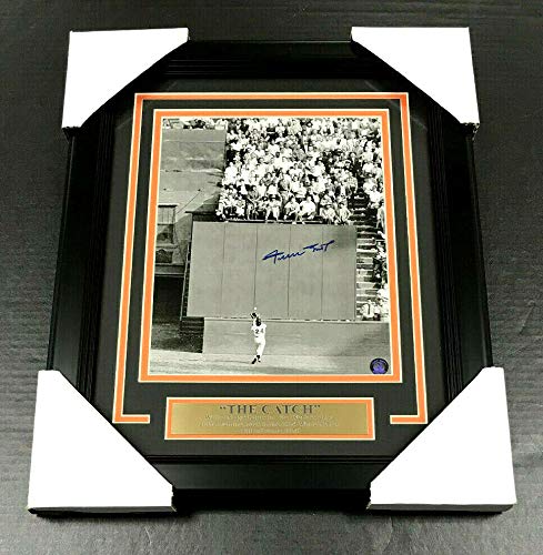 Willie Mays Autographed Signed Framed Giants 8×10 The Catch Photo Say Hey Holo