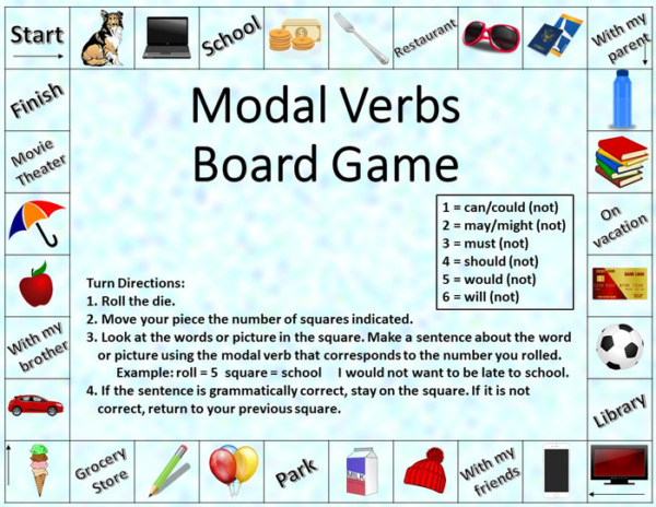 Modal Verb Board Game