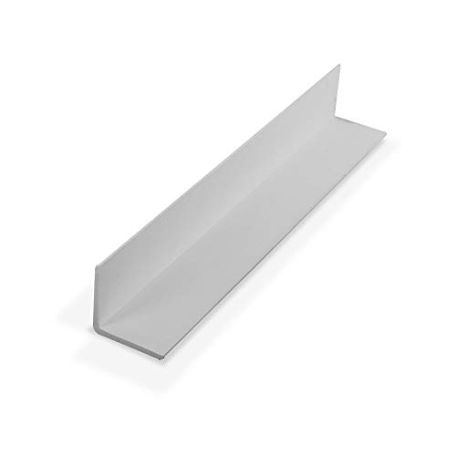 Outwater Plastics 1937-Wh White 1-1/4 Inch X 1-1/4 X 7/64 (.109) Inch Thick Angle Plastic Even Leg Angle Moulding 72 Inch Lengths (Pack of 10 Pieces, 60 feet Total)