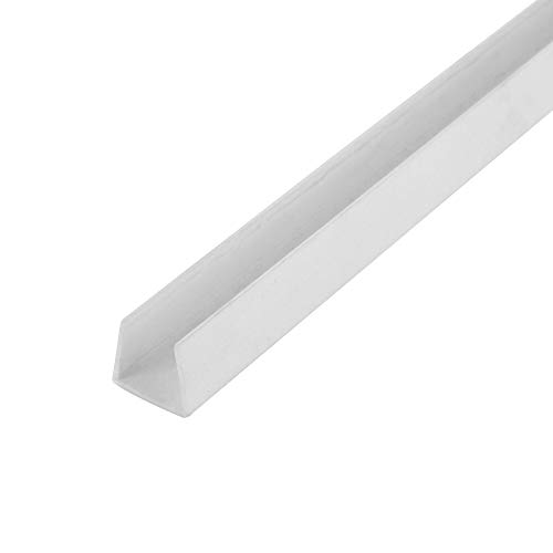 Outwater Plastics 212-WH White 1/2 Inch Styrene Plastic U Channel C Channel 72 Inch Lengths (Pack of 18 Pieces, 108 feet Total)