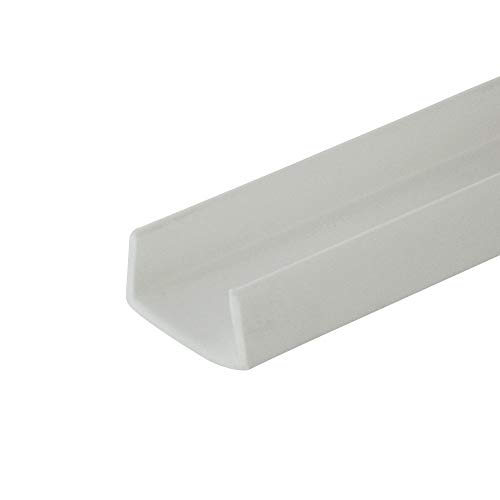 Outwater Plastics 341-WH White 3/4 Inch Styrene Plastic U Channel C Channel 72 Inch Lengths (Pack of 18 Pieces, 108 feet Total)