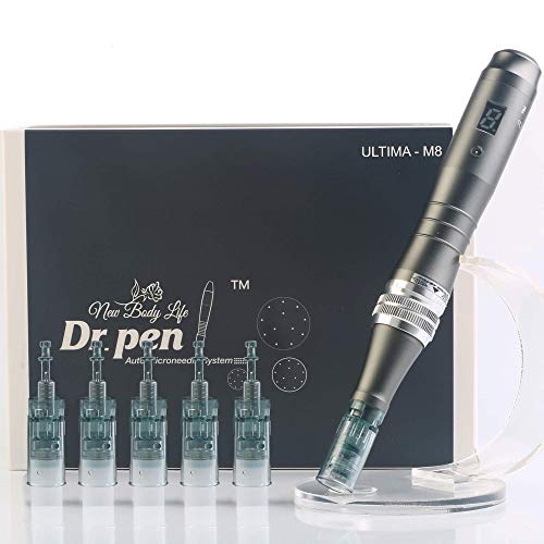 Dr. Pen Ultima M8 Professional Microneedling Pen – Wireless Derma Auto Pen – Amazing Skin Care Tool Kit for Face and Body – 6pcs 16-pin Cartridges