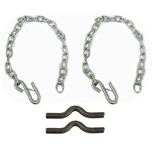 Southwest Wheel 1/4″ x 36″ S-Hook Trailer Safety Chains w/Weld on Safety Chain Clips