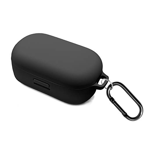 SaharaCase Silicone Series Case for The QuietComfort Earbuds (2020) [Rugged] Protection Antislip Grip Slim Carabiner Clip – Black