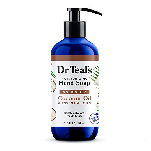 Dr Teal’s Gentle Exfoliating Liquid Hand Soap, Coconut Oil & Essential Oils, 12.5 fl oz