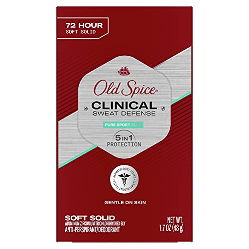 Old Spice Clinical Sweat Defense Anti-Perspirant Deodorant for Men, 72 Hour, Pure Sport Plus, 1.7 Oz