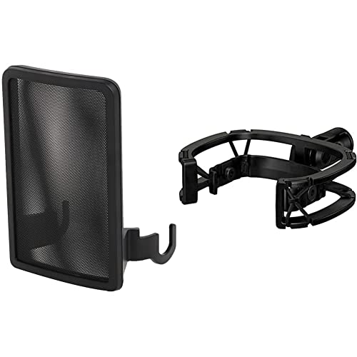 Elgato Wave Shock Mount: Maximum Isolation from Vibration Noise, Steel Chassis with Pop Filter: Anti-Plosive Noise Shield Eliminates Pops and Hisses, Dual-Layer Steel Mesh